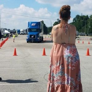 Backless V neck halter dress from TJ maxx